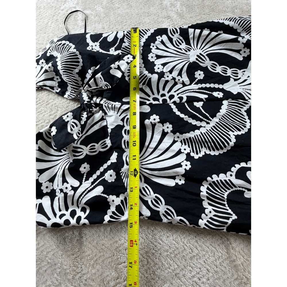 Banana Republic‎ strapy Shell Print Maxi Dress V-Neck Tie Front Slit size 6 - Picture 9 of 16